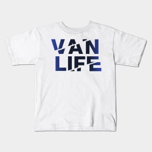 Vanlife: Tracks - Blue fade Kids T-Shirt